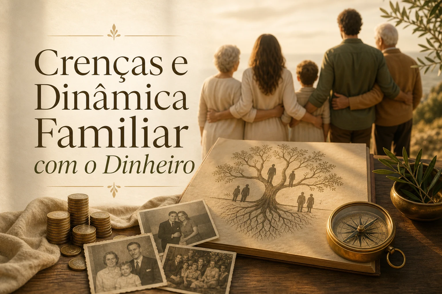 Imagem editorial para Dinheiro e Sistema Familiar: Entendendo Crenças Sistêmicas sobre Prosperidade no canal constelacao blog.